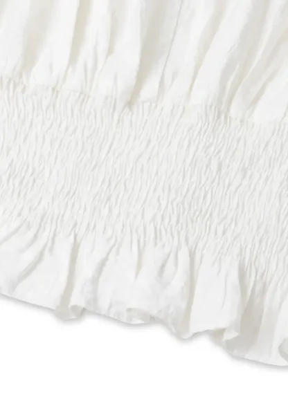 Pleated High Neck Bow Detail Blouse