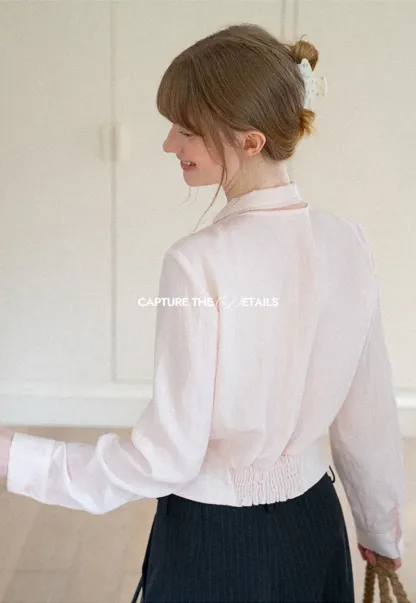 Bow Tie Collar Button Up Shirt