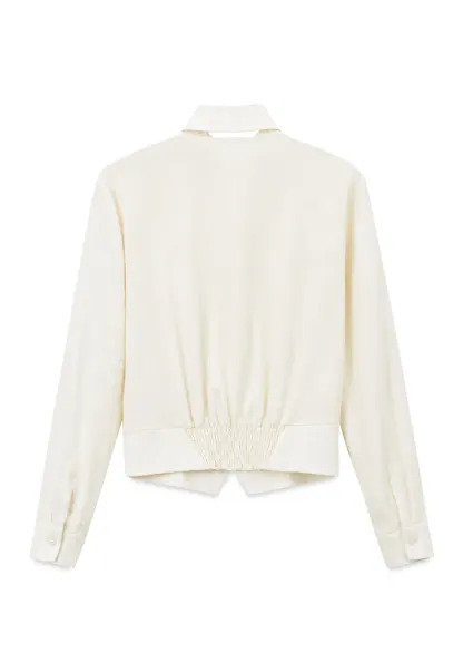 Bow Tie Collar Button Up Shirt