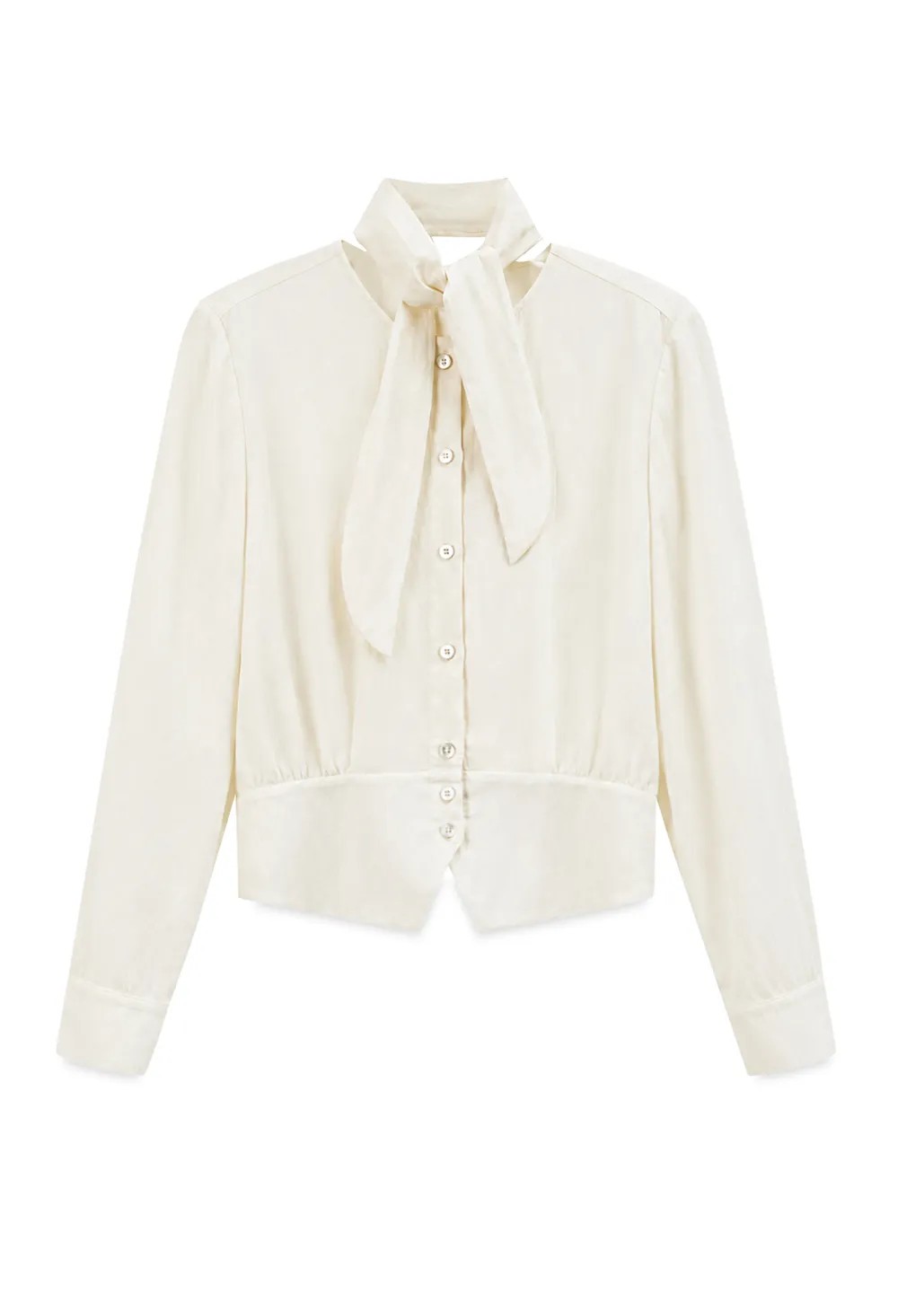 Bow Tie Collar Button Up Shirt