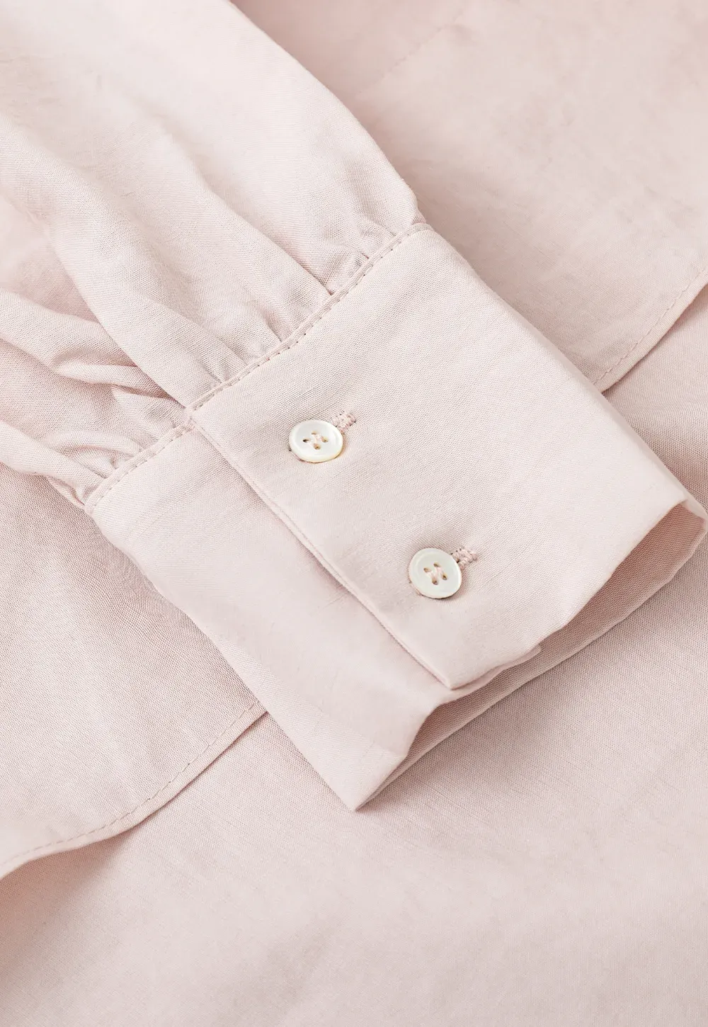 Wrap Neck Draped Front Long Sleeve Shirt