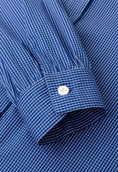 Embroidered Peter Pan Collar Corduroy Shirt
