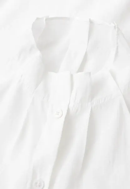 High Collar Long Sleeve Button Up Shirt