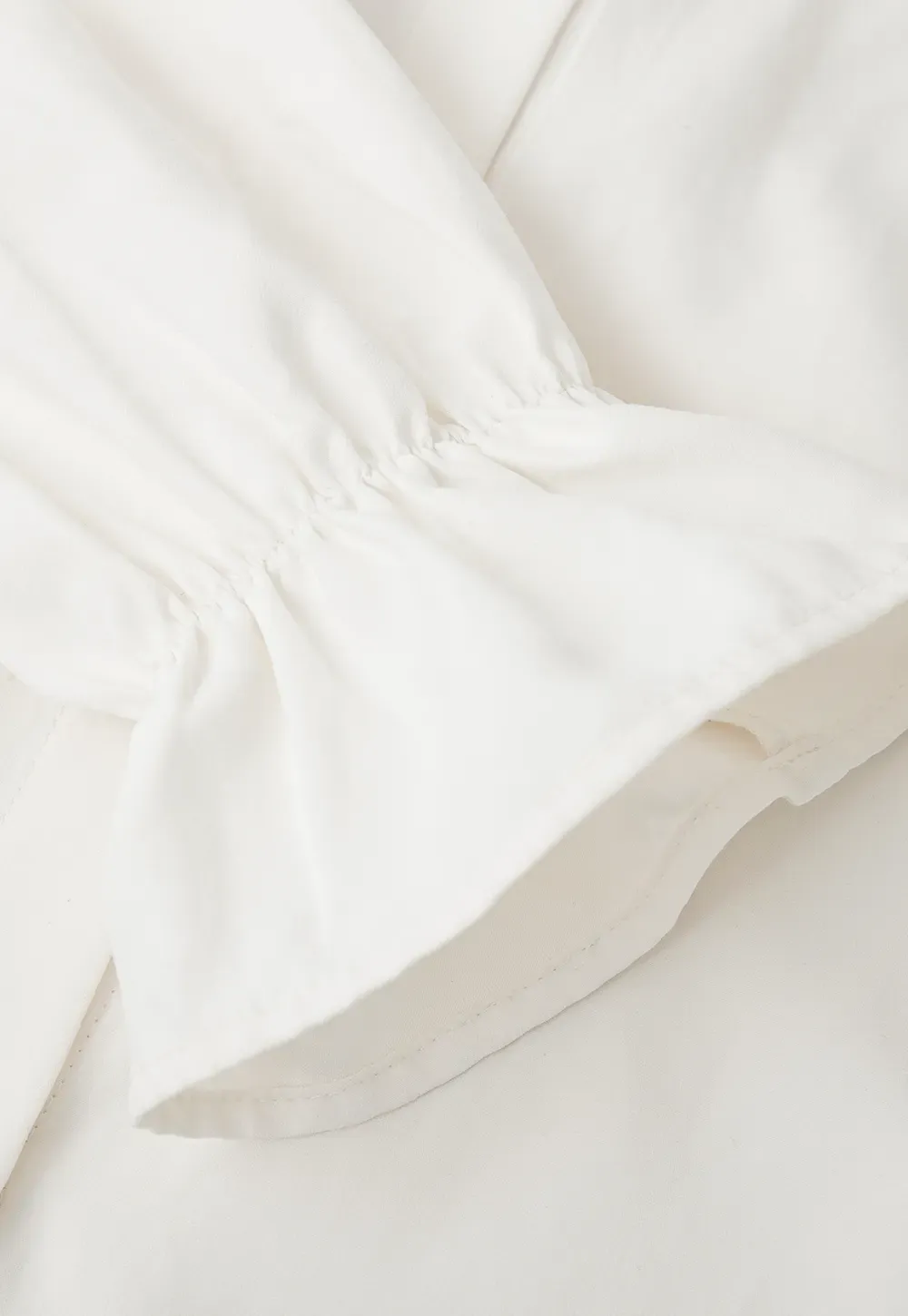 Ruffled Collar Button Front Long Sleeve Shirt