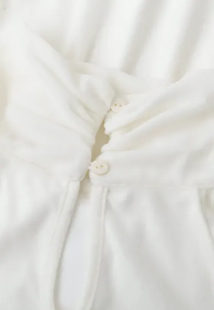 High Neck Pleated Blouse with Sheer Long Sleeves