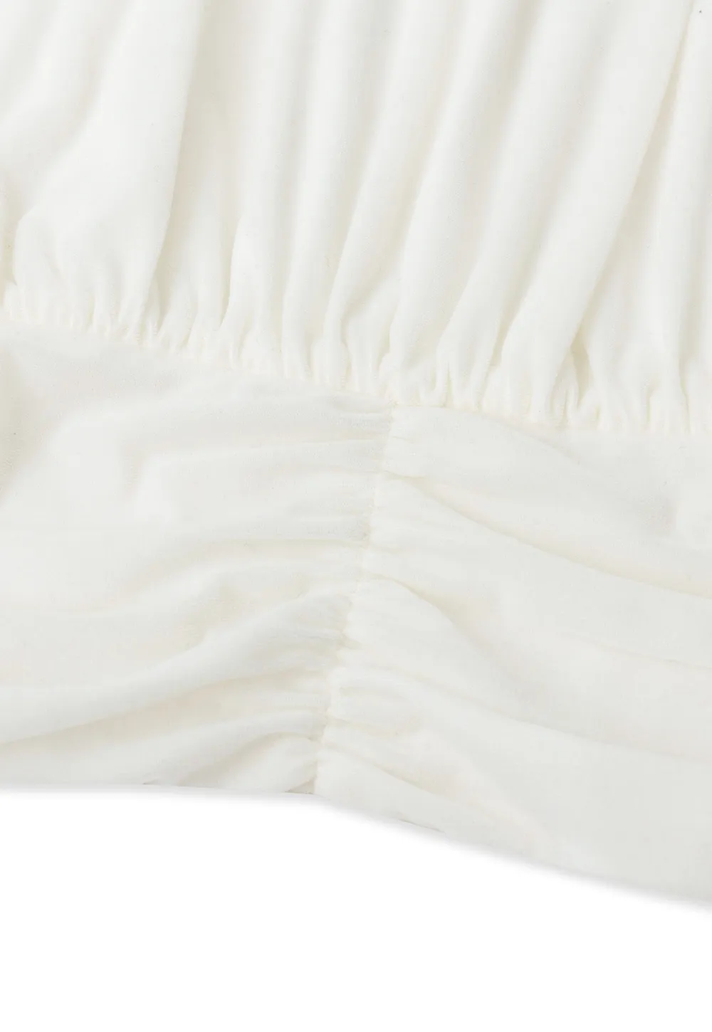 High Neck Pleated Blouse with Sheer Long Sleeves