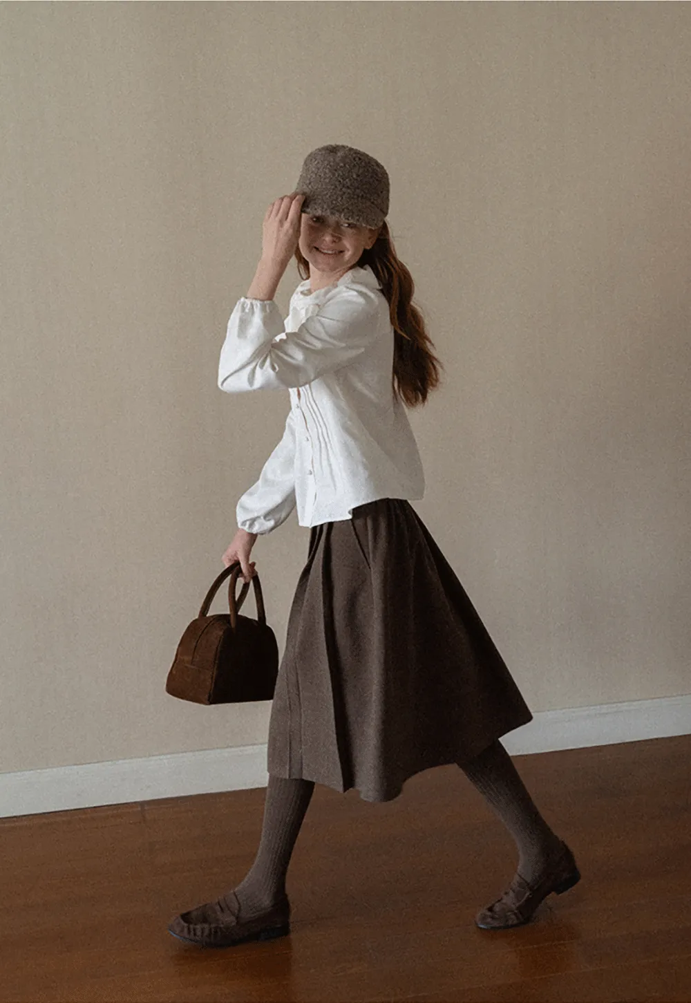 Ruffled Bow Neck Long Sleeve Button Up Shirt