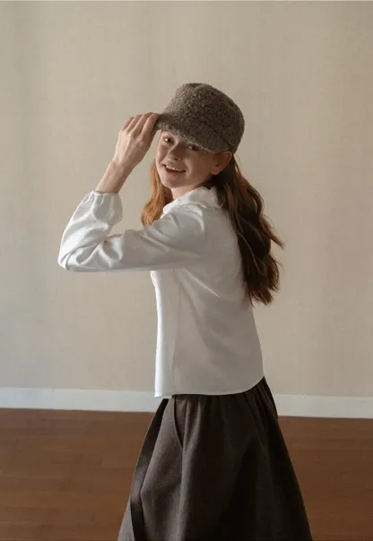 Ruffled Bow Neck Long Sleeve Button Up Shirt