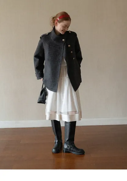Embroidered Yoke Puff Sleeve Blouse