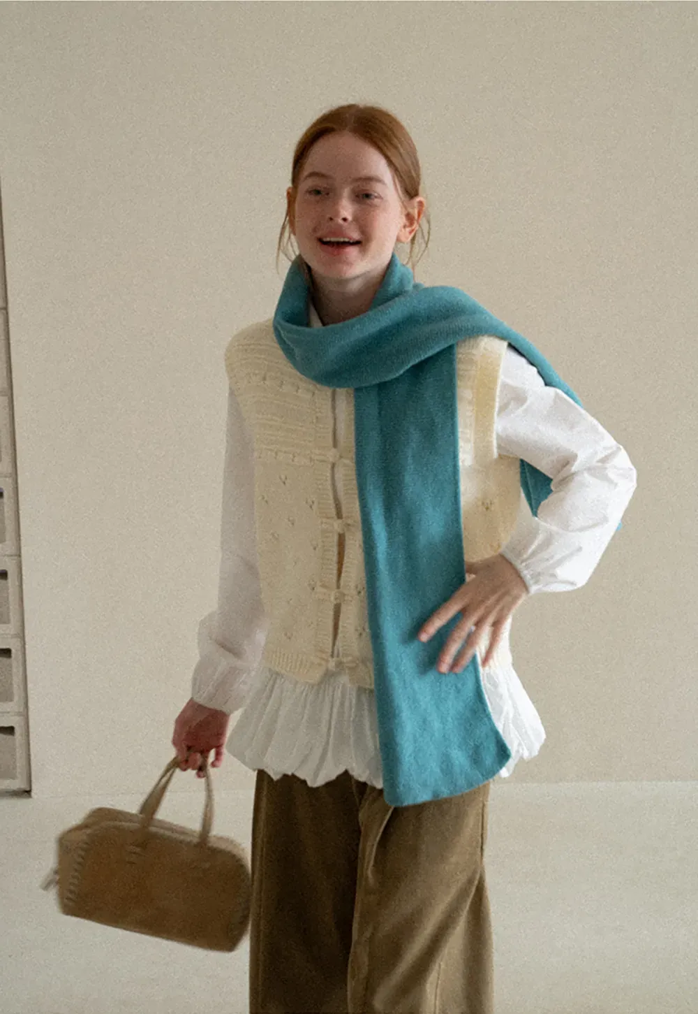 Peter Pan Collar Ruffled Hem Shirt