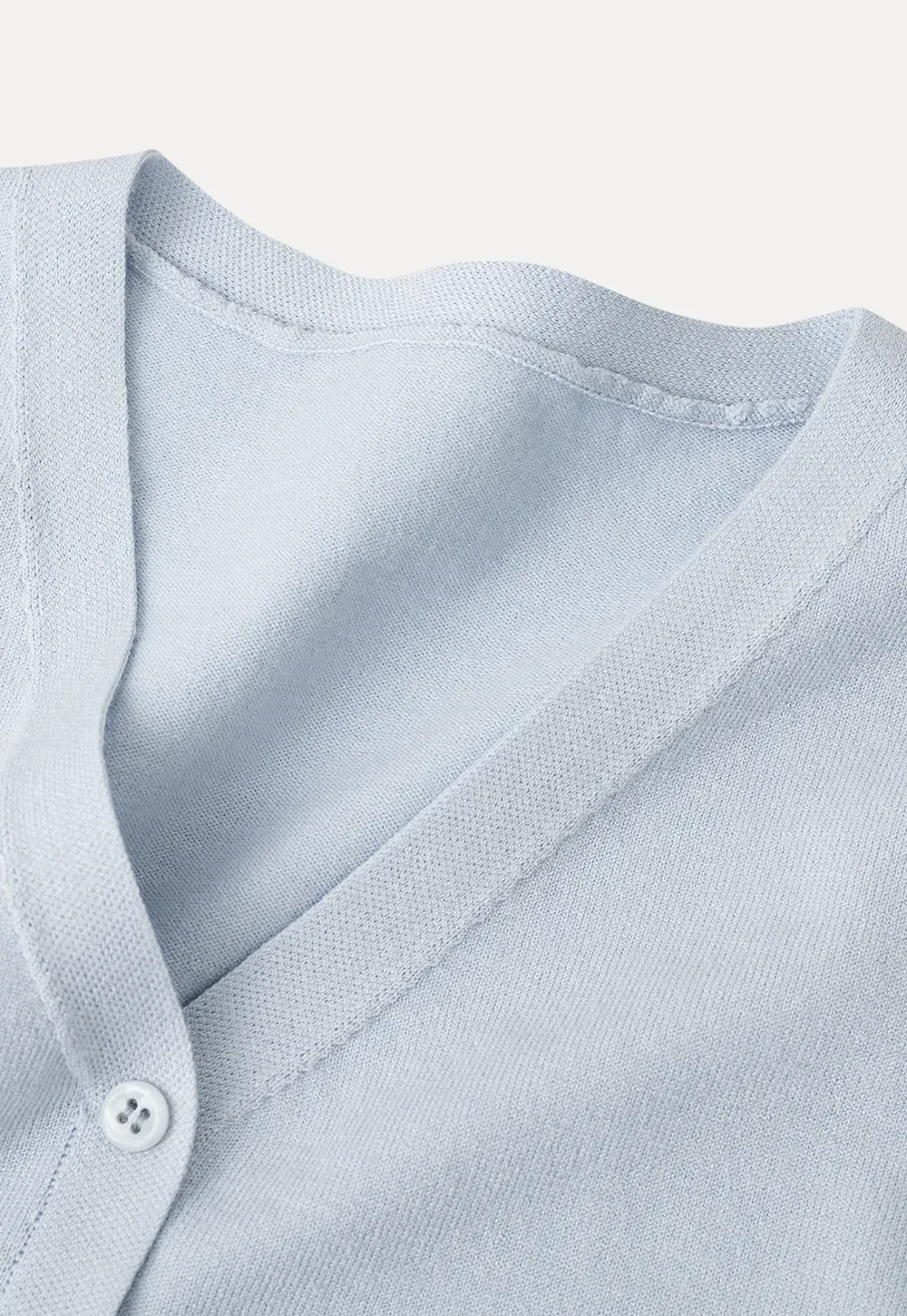 V neck short sleeve knit cardigan with floral trim