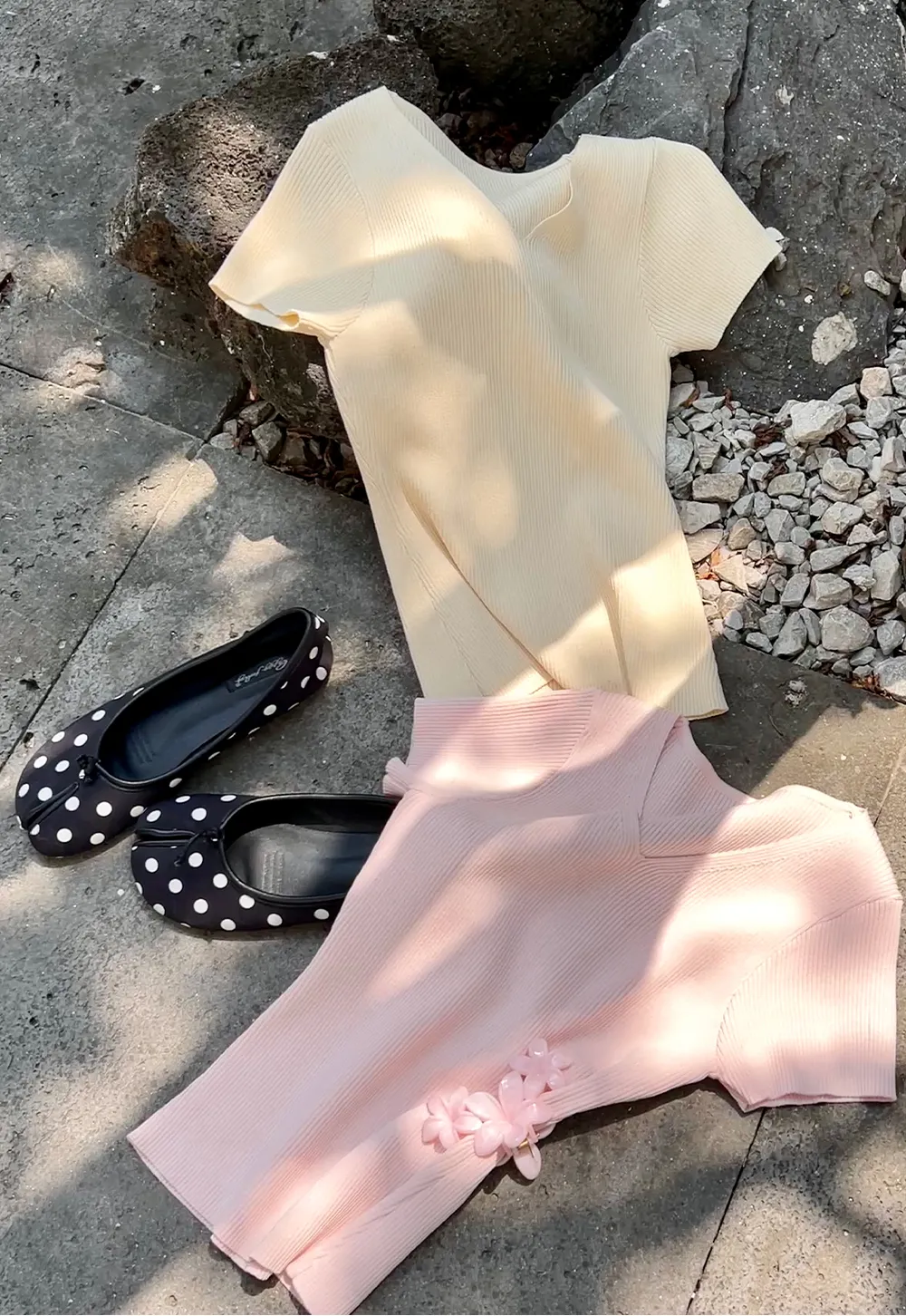 V Neck Short Sleeve Knit Sweater