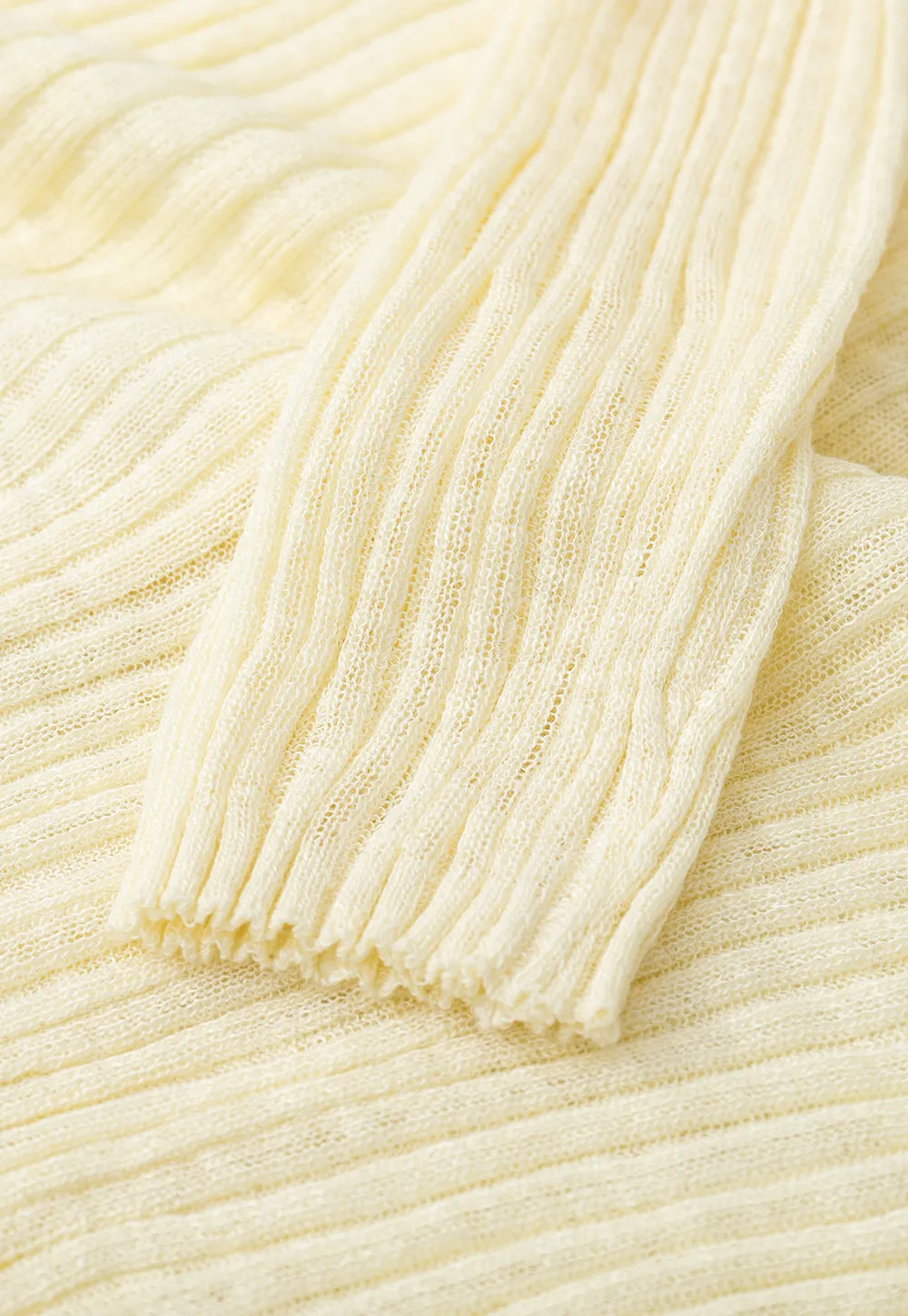 Ribbed Knit Cardigan with Button Closure