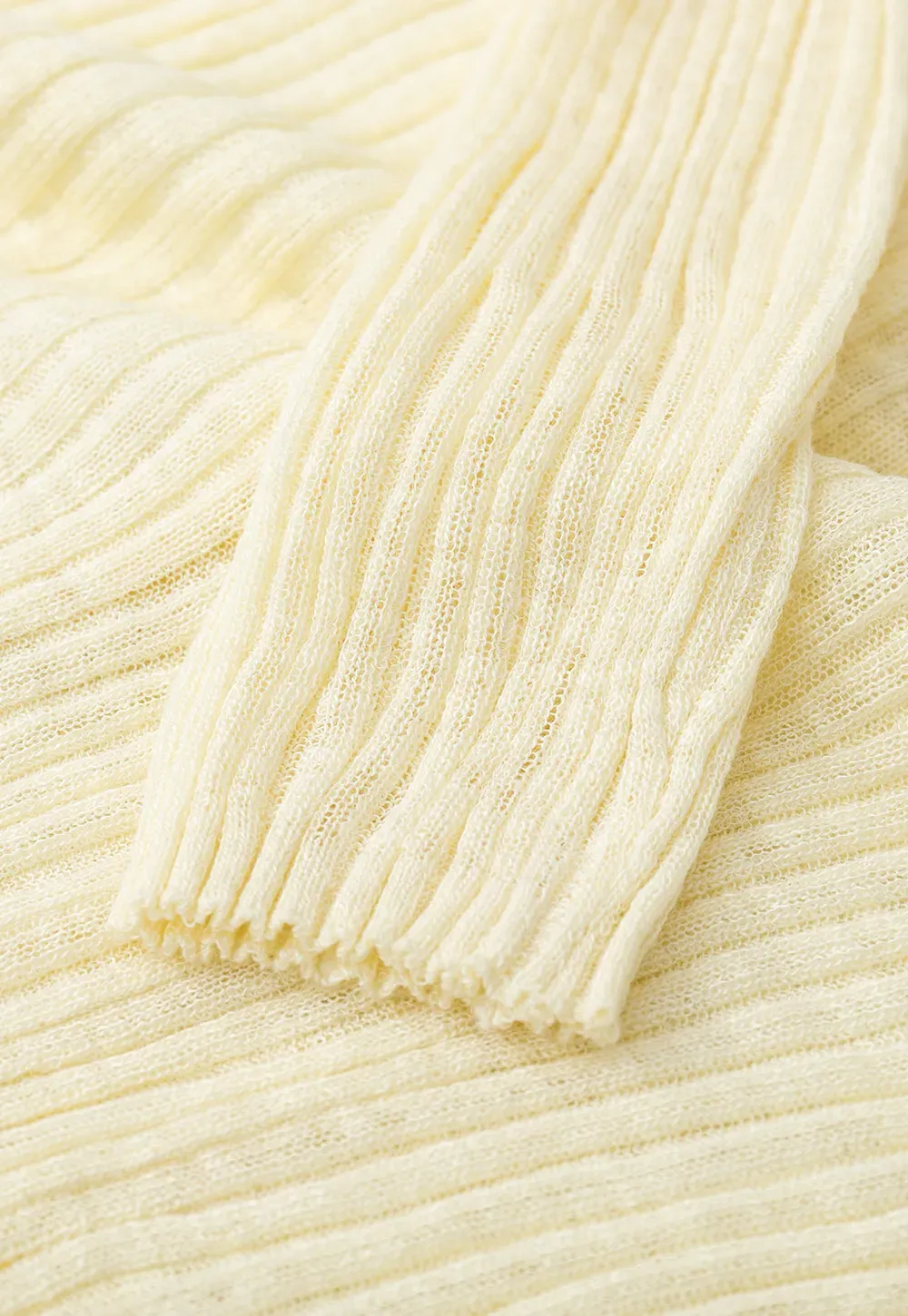 Ribbed Knit Cardigan with Button Closure