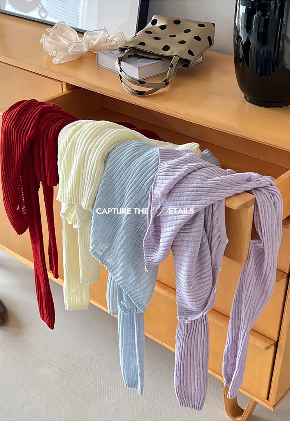 Ribbed Knit Cardigan with Button Closure