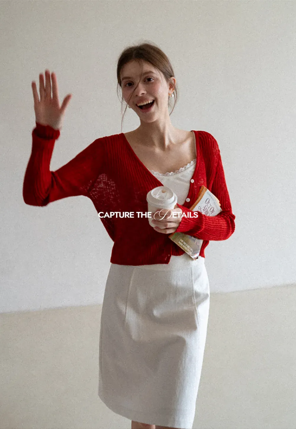 Ribbed Knit Cardigan with Button Closure