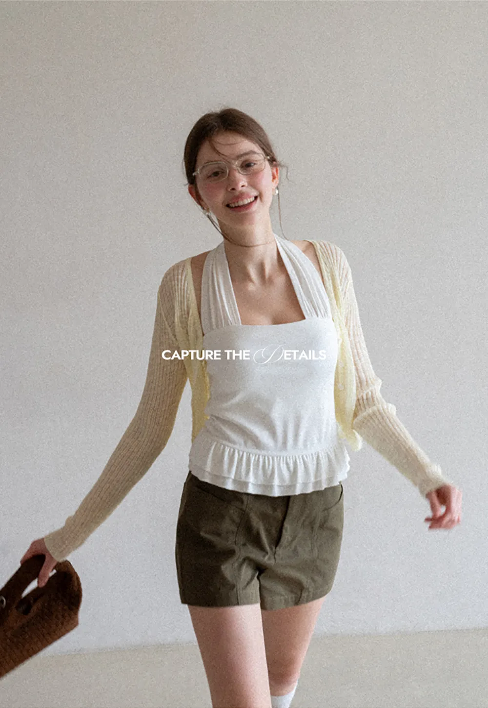 Ribbed Knit Cardigan with Button Closure