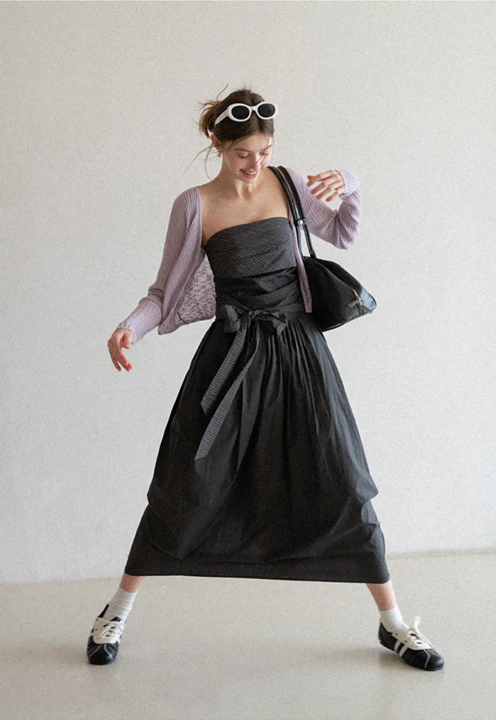 Ribbed Knit Cardigan with Button Closure