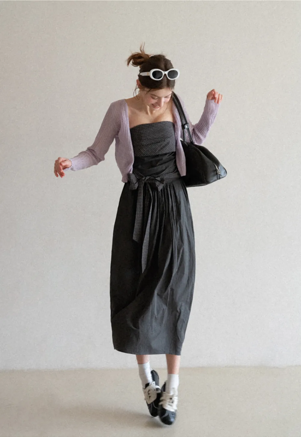 Ribbed Knit Cardigan with Button Closure