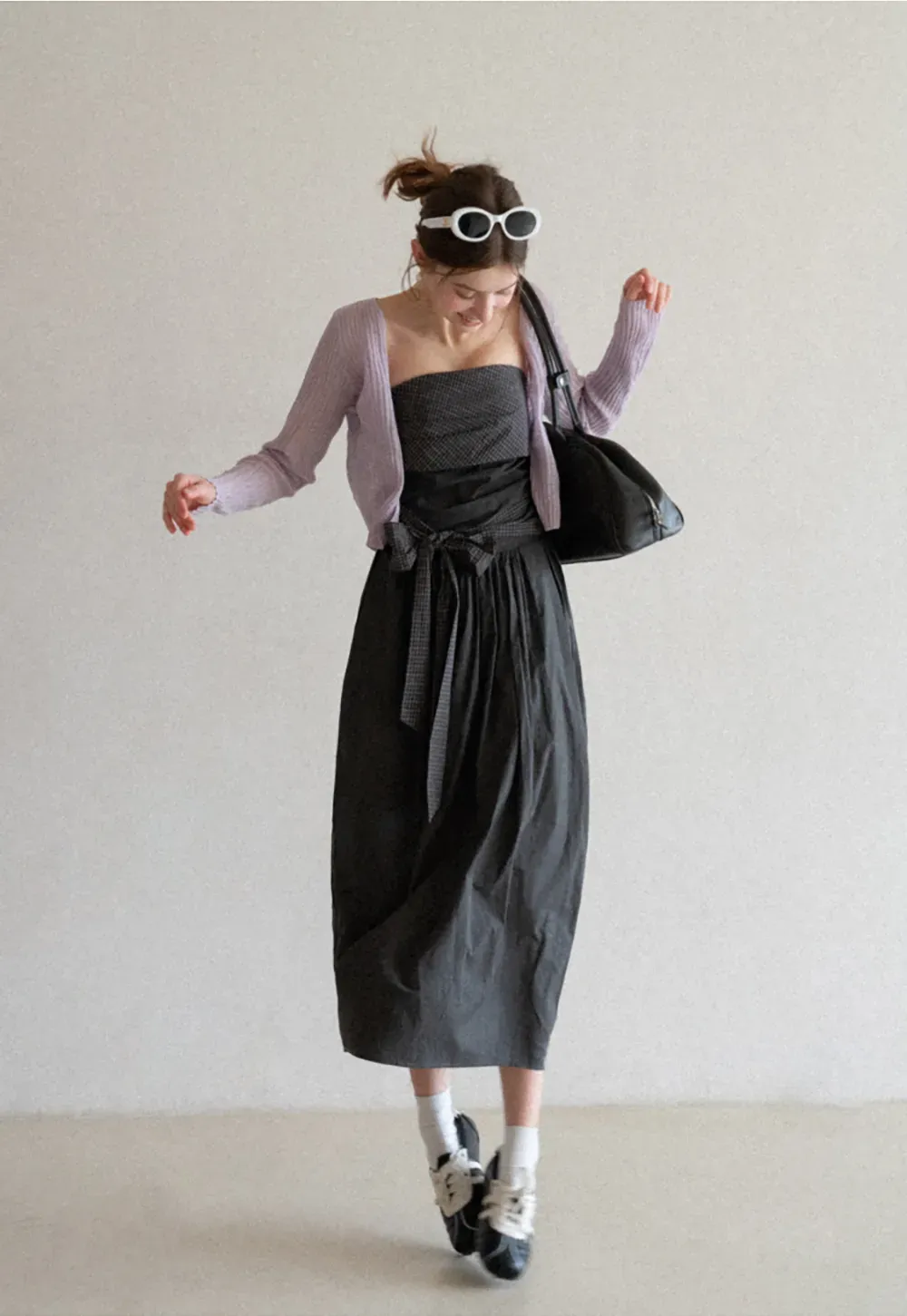 Ribbed Knit Cardigan with Button Closure