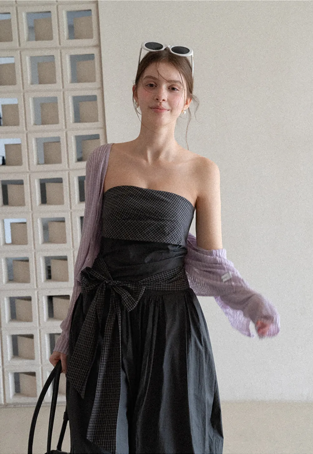 Ribbed Knit Cardigan with Button Closure