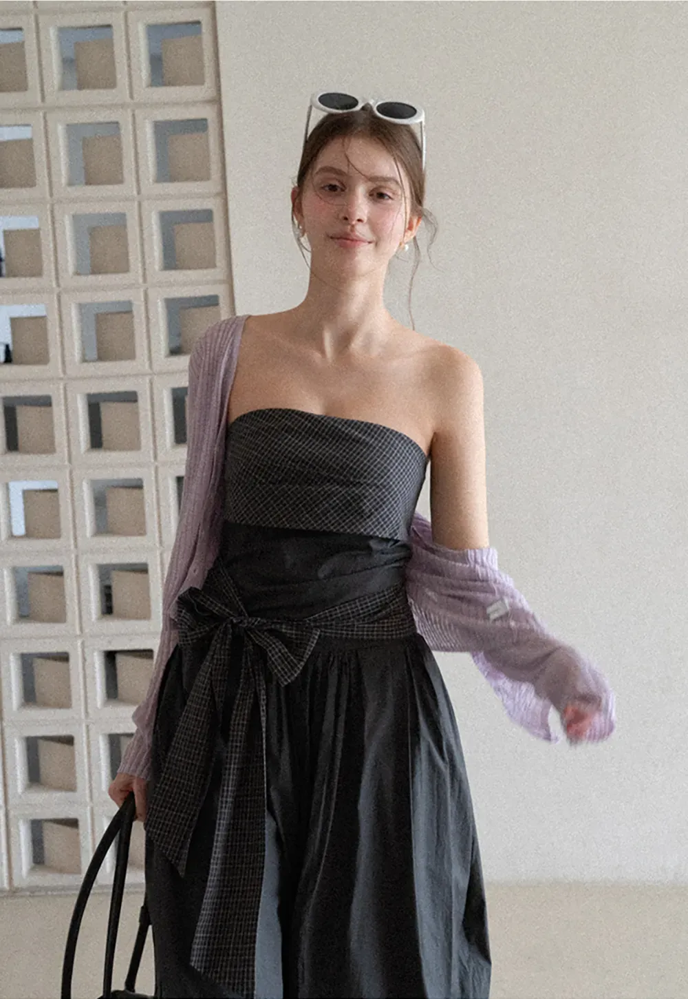 Ribbed Knit Cardigan with Button Closure