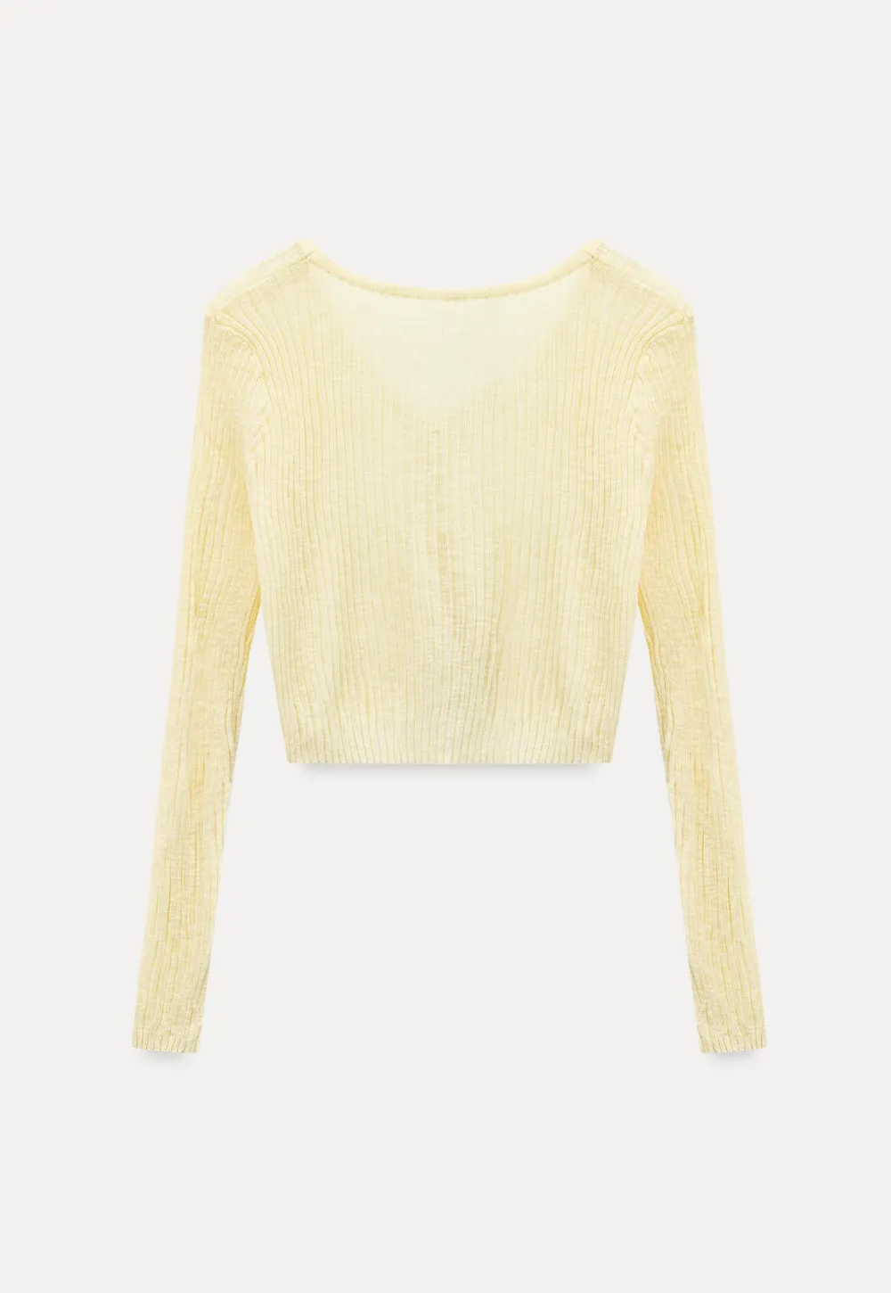 Ribbed Knit Cardigan with Button Closure