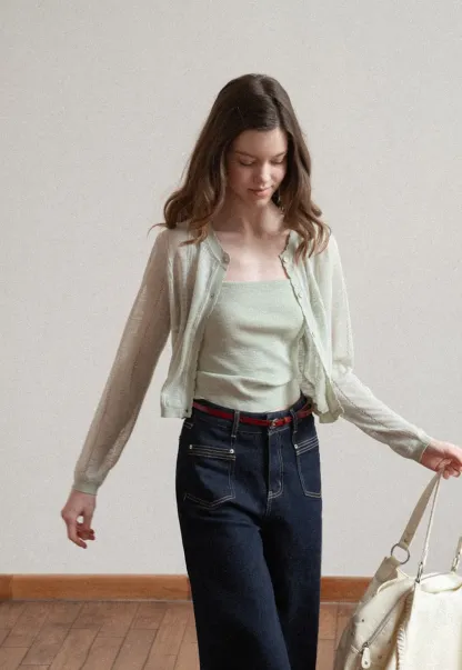 Woolen knit sweater and tank top