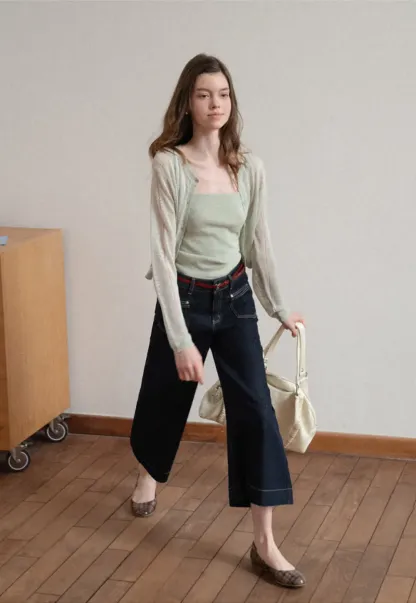 Woolen knit sweater and tank top