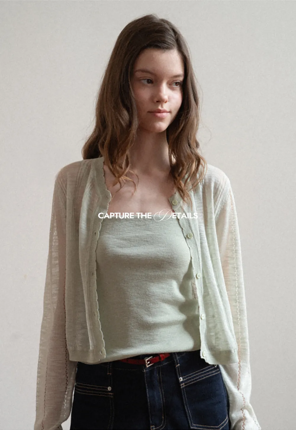 Woolen knit sweater and tank top