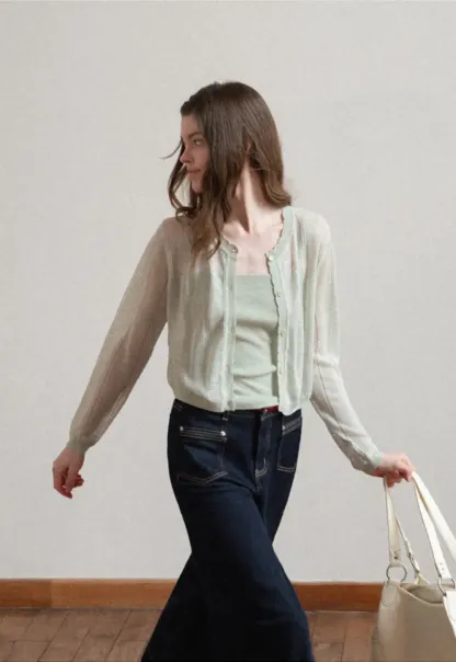 Woolen knit sweater and tank top