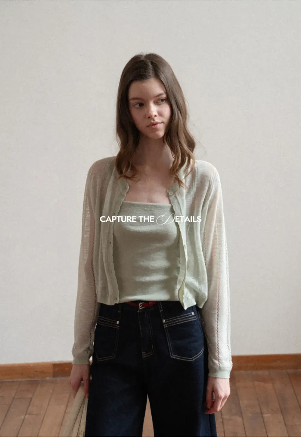 Woolen knit sweater and tank top