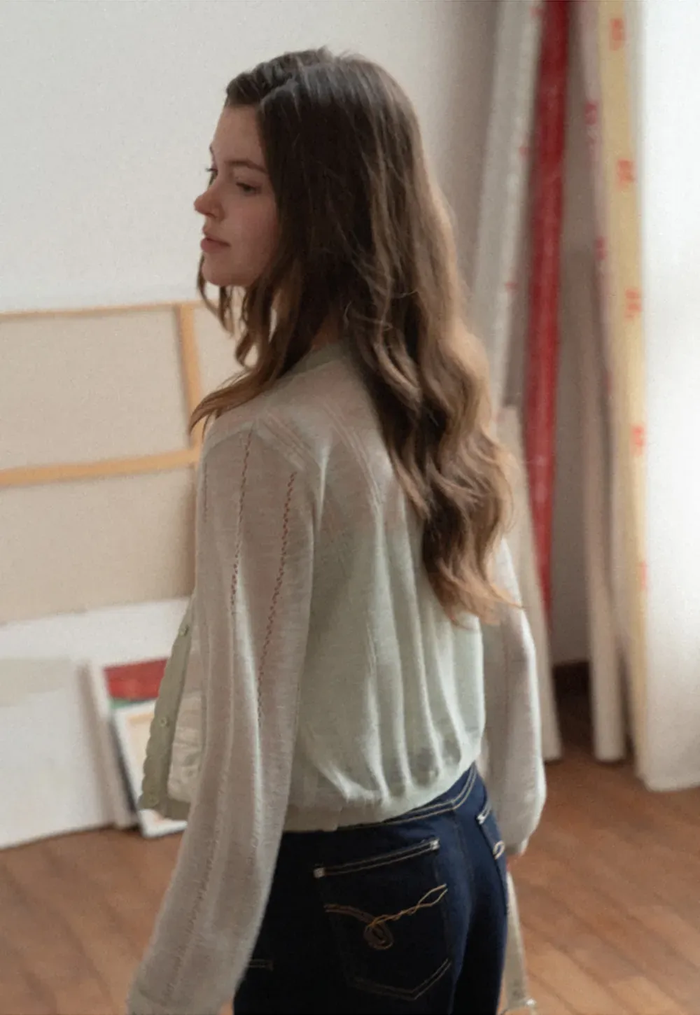 Woolen knit sweater and tank top