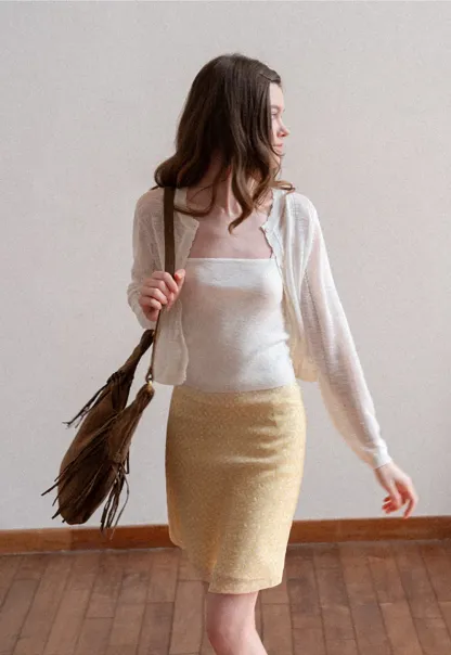 Woolen knit sweater and tank top