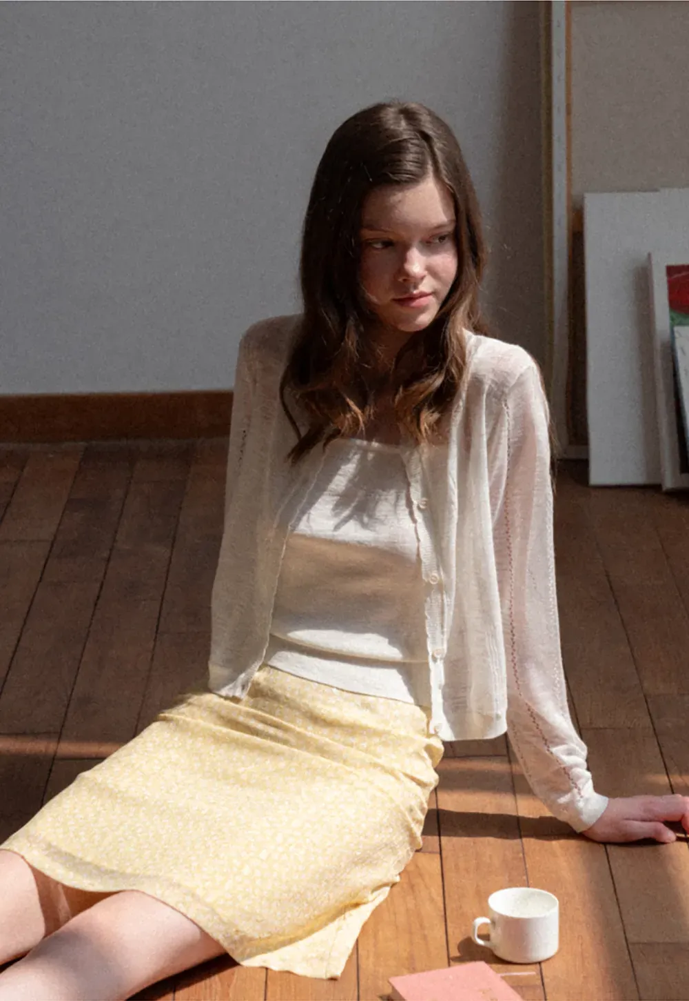 Woolen knit sweater and tank top