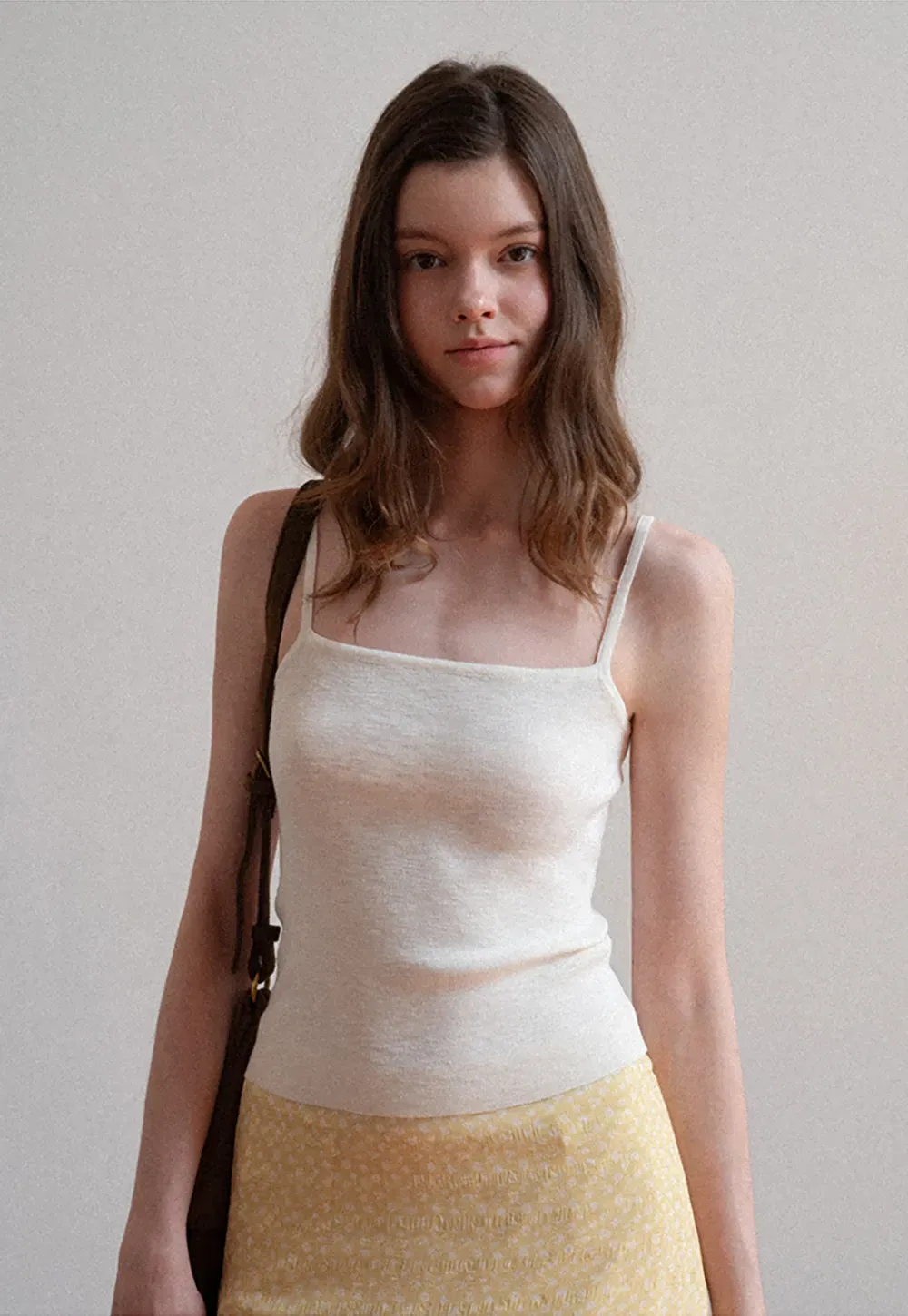 Woolen knit sweater and tank top