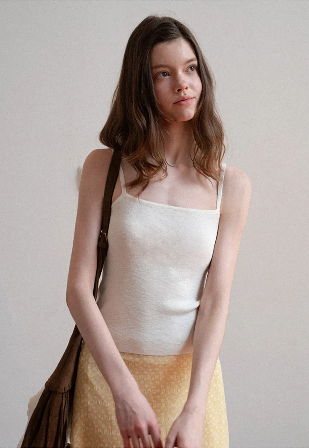 Woolen knit sweater and tank top