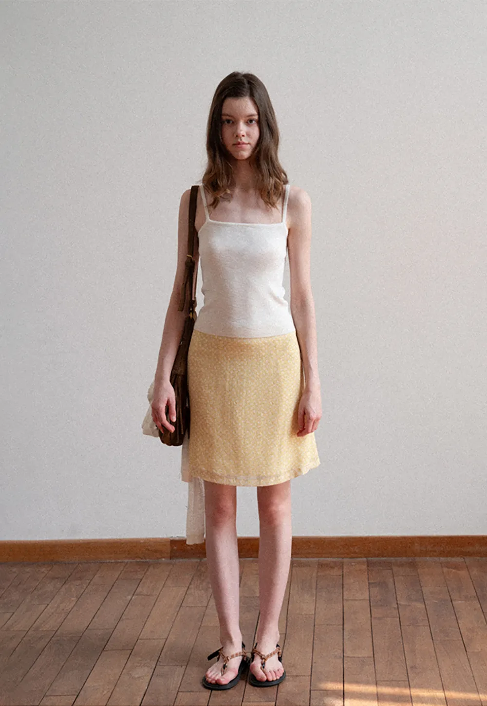 Woolen knit sweater and tank top