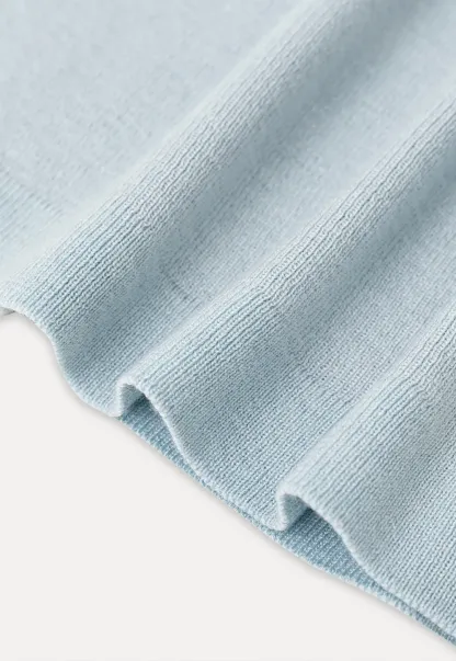 Collared Short Sleeve Knit Sweater with Square Neckline