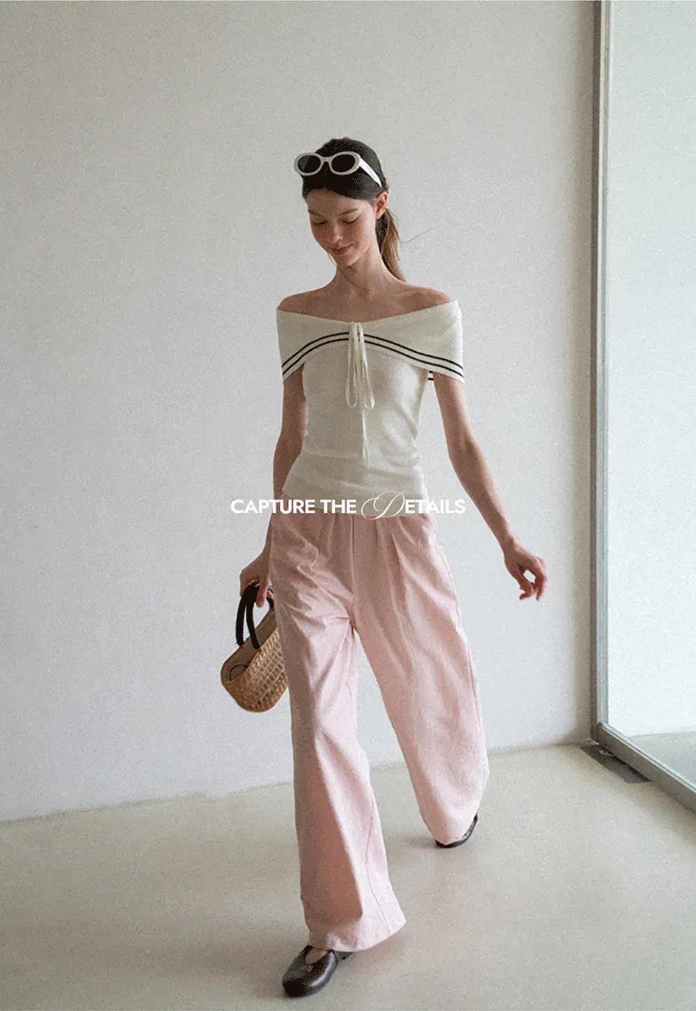 Off Shoulder Knot Detail Knit Sweater