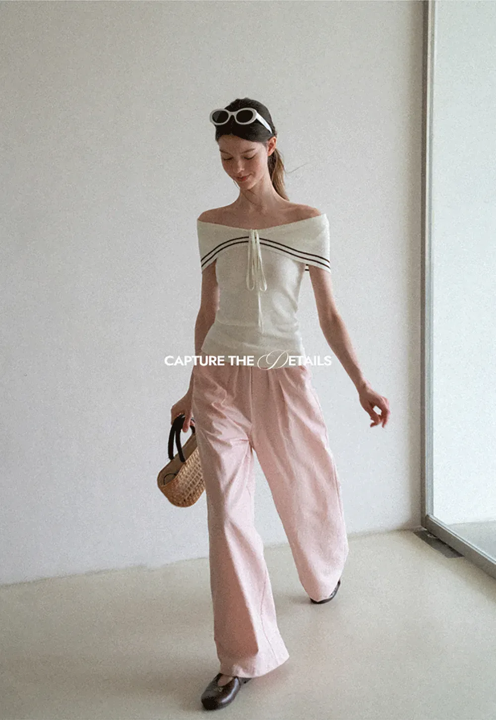 Off Shoulder Knot Detail Knit Sweater