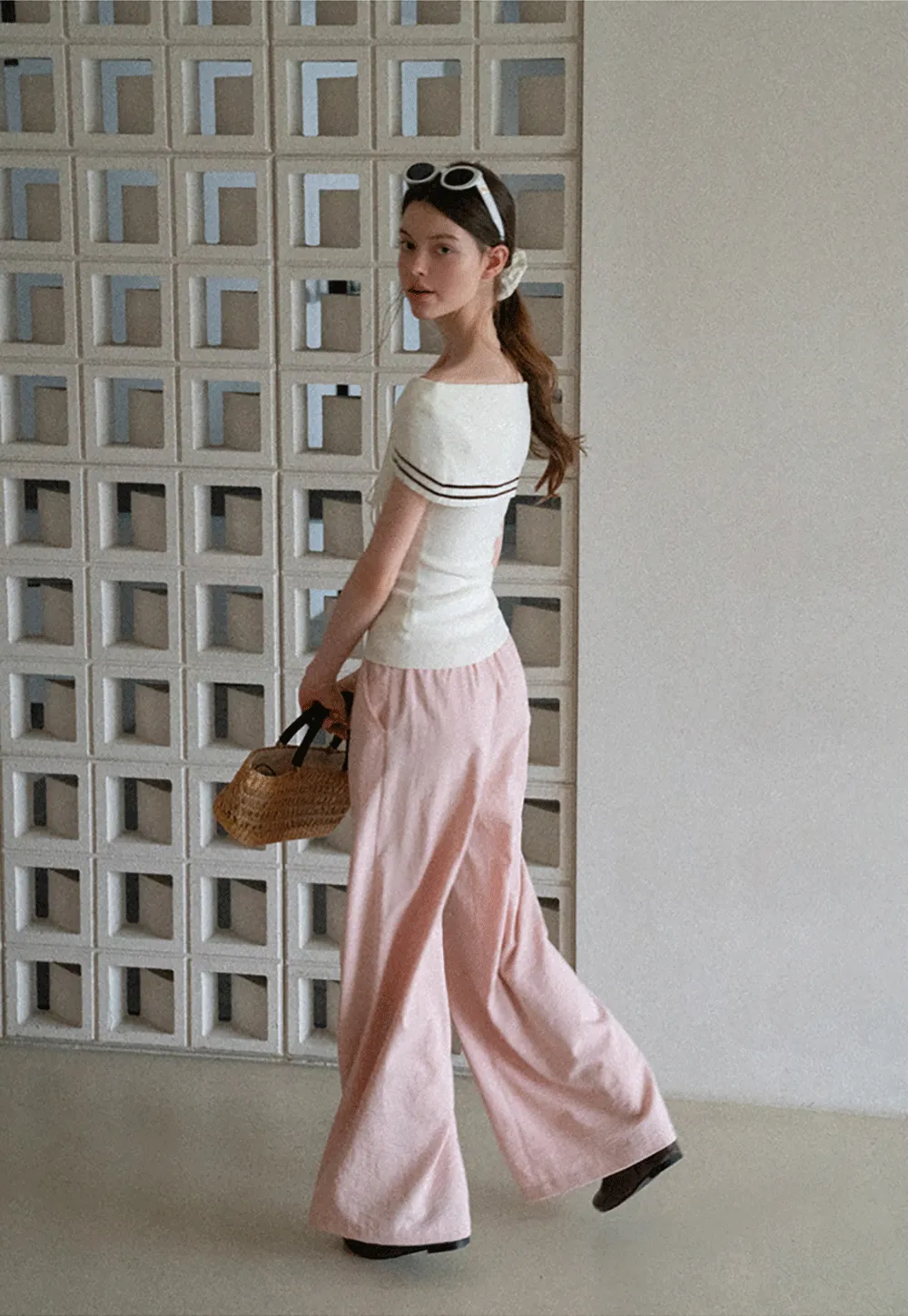 Off Shoulder Knot Detail Knit Sweater