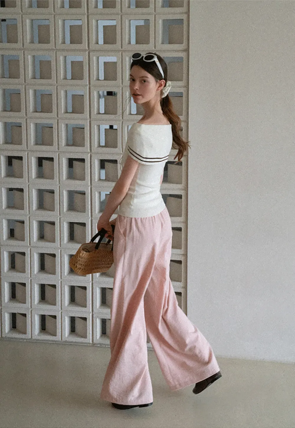 Off Shoulder Knot Detail Knit Sweater