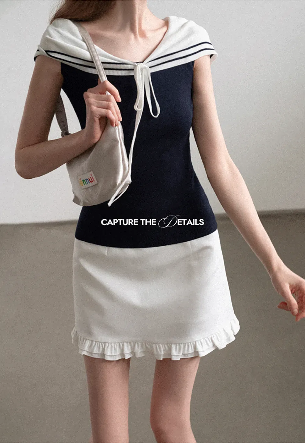 Off Shoulder Knot Detail Knit Sweater