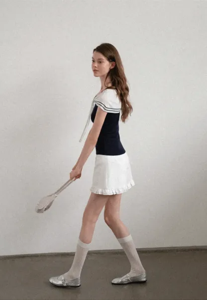 Off Shoulder Knot Detail Knit Sweater