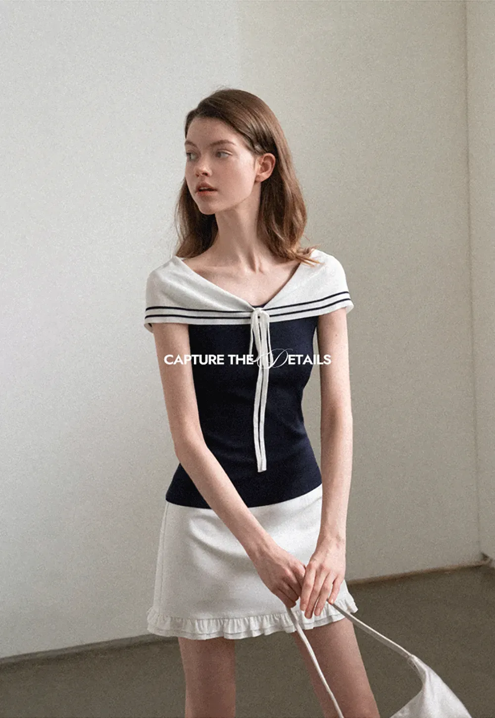 Off Shoulder Knot Detail Knit Sweater