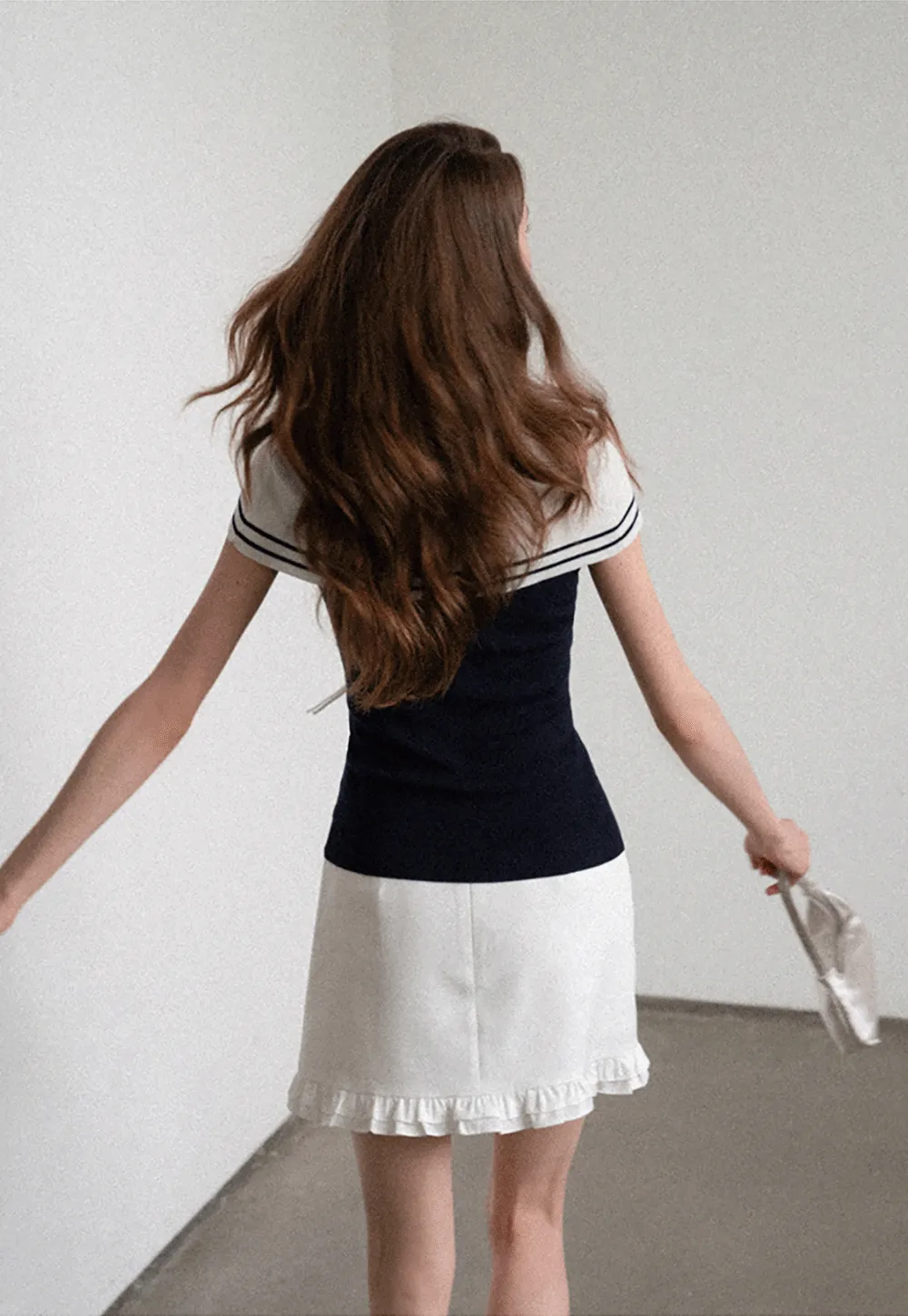 Off Shoulder Knot Detail Knit Sweater