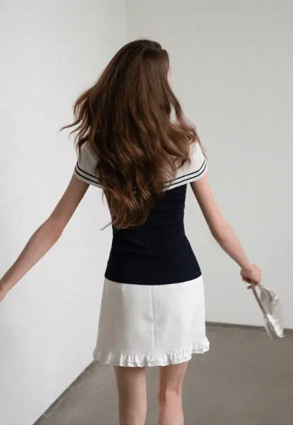 Off Shoulder Knot Detail Knit Sweater