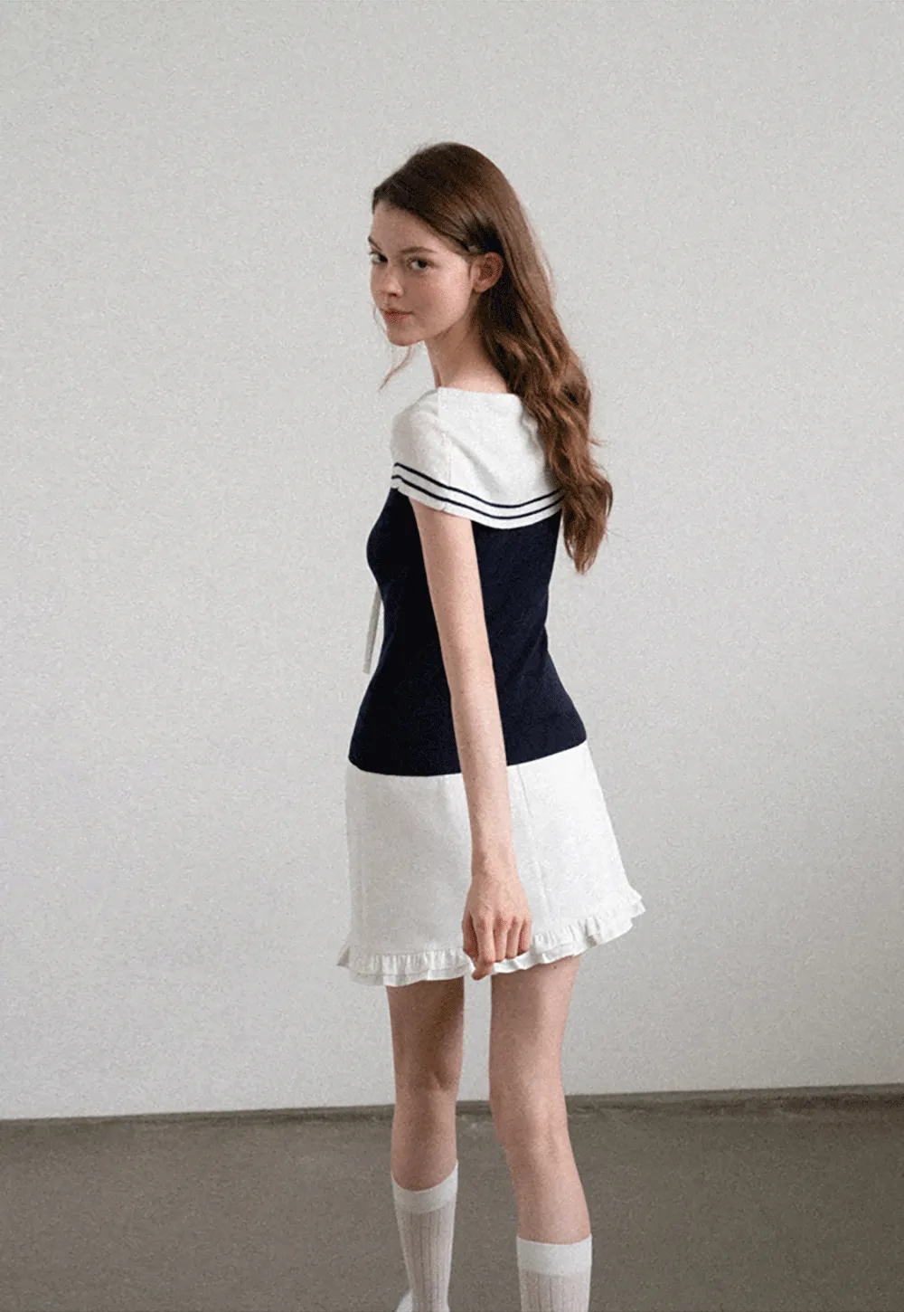 Off Shoulder Knot Detail Knit Sweater