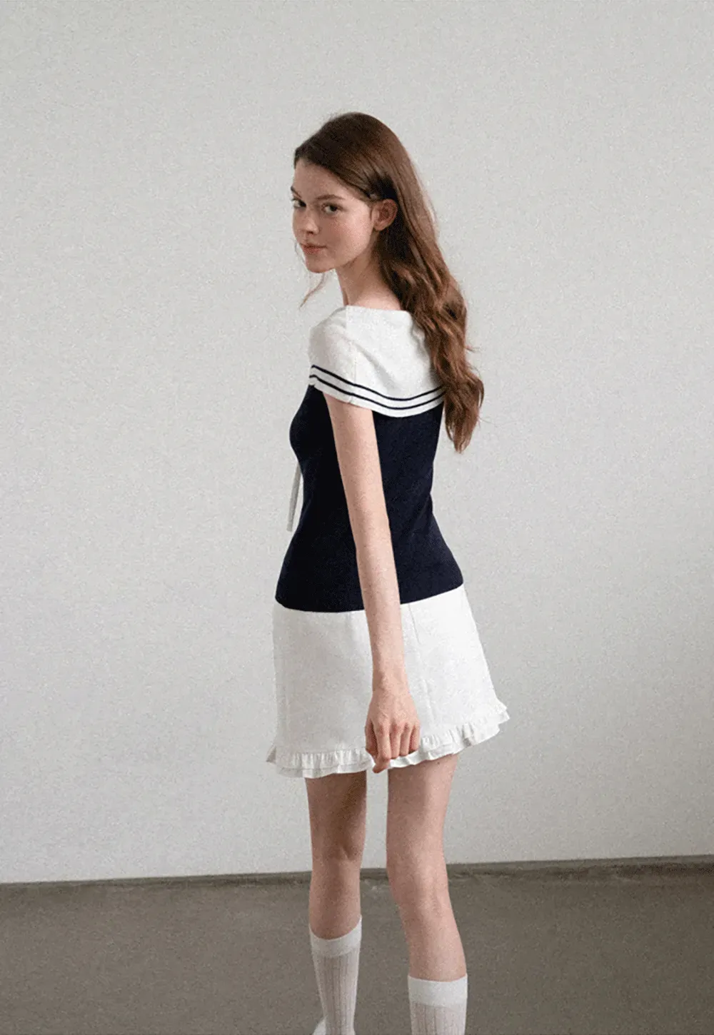 Off Shoulder Knot Detail Knit Sweater